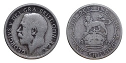 80034 George V silver Shilling 1912, FAIR/Fine