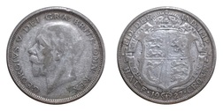 80063 George V Silver 1927 Half crown, Fine obv rim nick