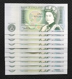 Bank of England, £1 Banknotes (10) Consecutive run of D.H.F Somerset, CW37 346630-39 Grade: GEF/UNC