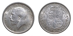 1914 George V silver 1914 Half crown, GVF Mint Lustre 38232