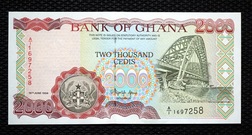 Ghana, 2000 CEDIS. 15th June 1994 Pick 30 crisp Uncirculated
