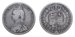 1888 Victoria Silver Half crown, Fine 39022