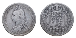 1892 Victoria Silver Half crown, GF 21563