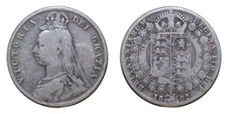 1892 Victoria Silver Half crown, Fine 38208