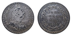 1811 George III Silver Three Shillings Bank Token, FAIR
