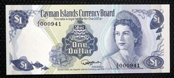 Cayman Islands, One Dollar 1971-1974 Crisp Uncirculated