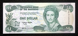 Central Bank of The Bahamas, One Dollar Banknote 1974 (1984) Crisp Uncirculated