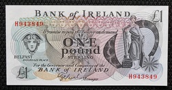 Northern Ireland, One Pound Banknote 1980e ND Issue, Pick 65. GRADE: Crisp Uucirculated, Serial no: H943849 SOLD SOLD