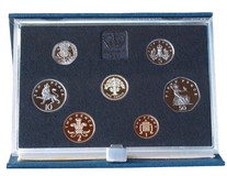 1987 Royal Mint "Standard Blue" Cased Proof Year Set FDC