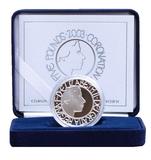 2003 Five Pounds, "Standard" Silver Proof FDC. 'Coronation Jubilee Anniversary Crown'