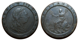 1797 Twopence, Copper Cartwheel, GF plus
