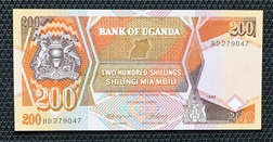 Uganda, 200 Shillings, 1987 Pick 32a Crisp Uncirculated