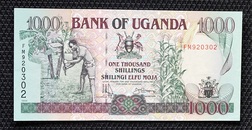 Uganda, 1000 Shillings 1994 Pick 36 Crisp Uncirculated