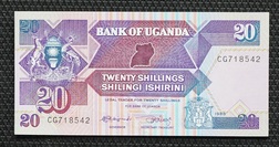 Uganda, 20 Shillings 1988 Pick 29b Crisp Uncirculated