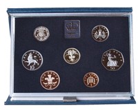 1985 Royal Mint "Standard Blue Case" Proof Year Set, FDC.