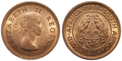 South Africa, 1959 Farthing UNC Good Lustre
